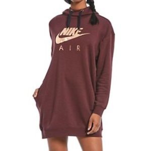 NWT!  NIKE over size hooded fleece sweater dress!!